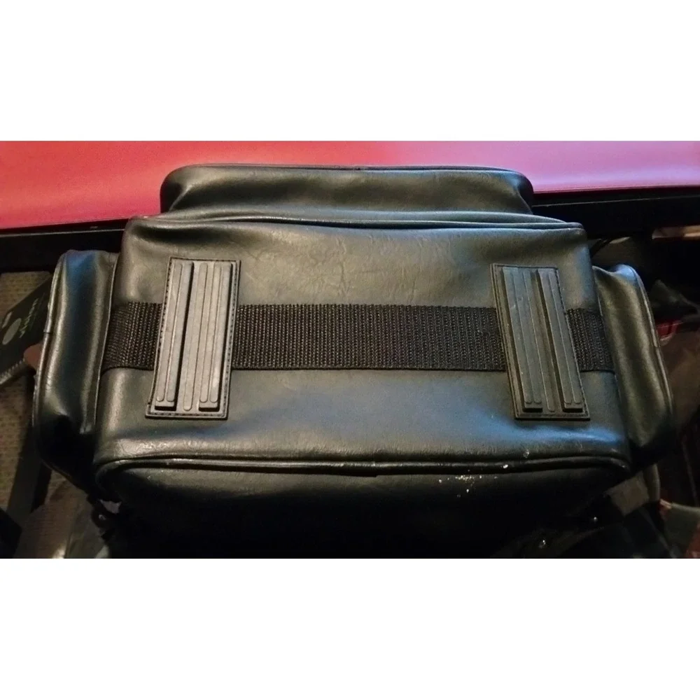 CBS Sports (Gold Embroidered) Branded Leather 3‎ Pocket Camera/Camcorder Bag